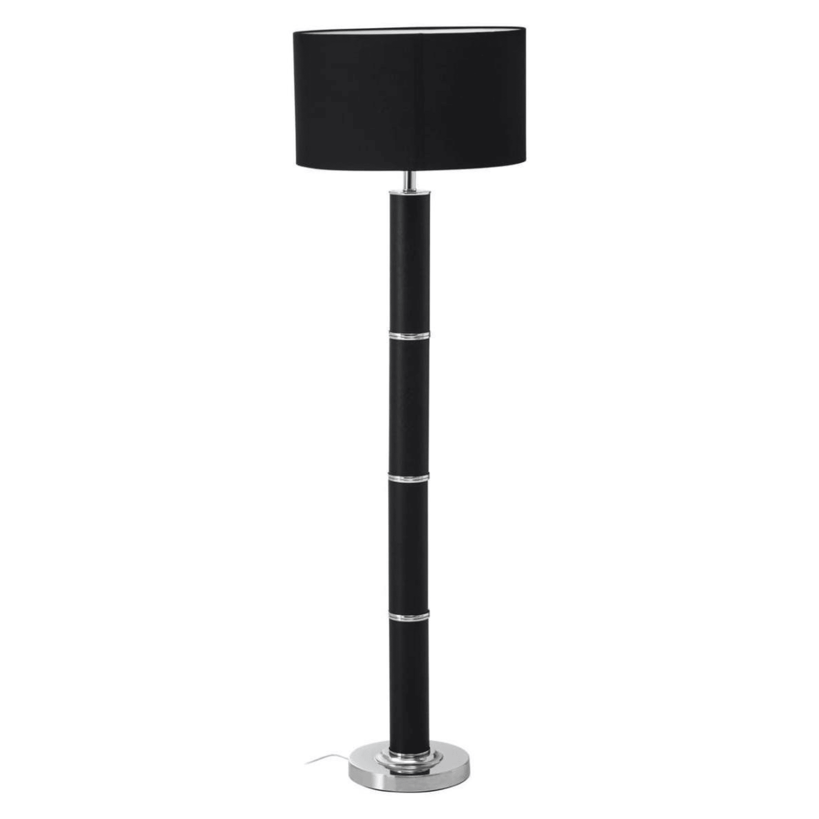 Veridian Chrome & Black Snake Effect Floor Lamp