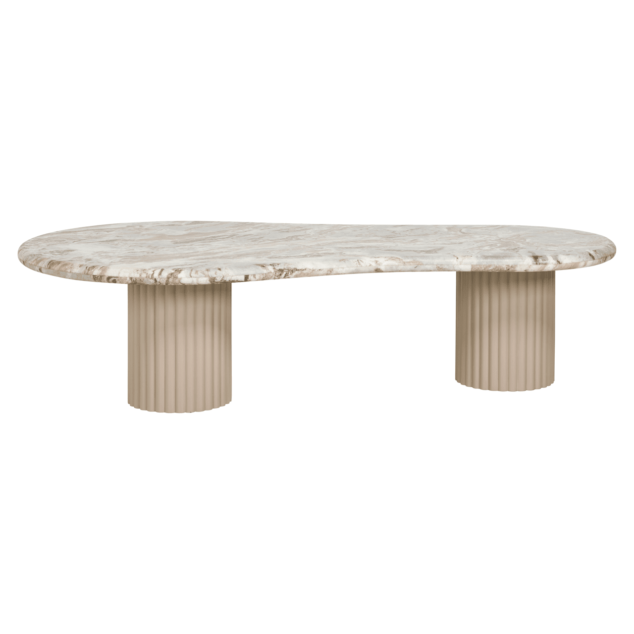 Verinne Pebble Shaped Marble Top Coffee Table