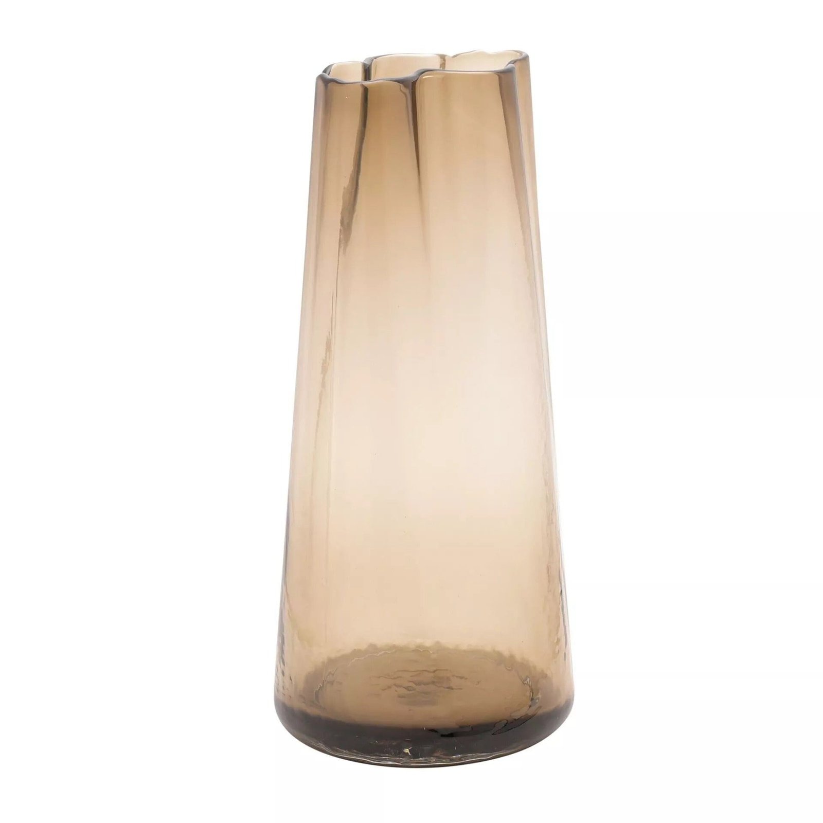 Verity Tall Brown Glass Decorative Vase