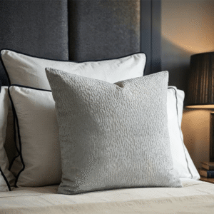 Verona Baby Blue Metallic Textured Cushion - 43x43cm