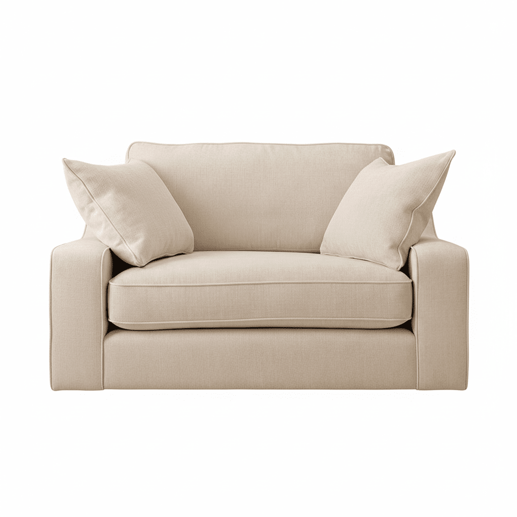 Victoria Beige Textured Love Seat