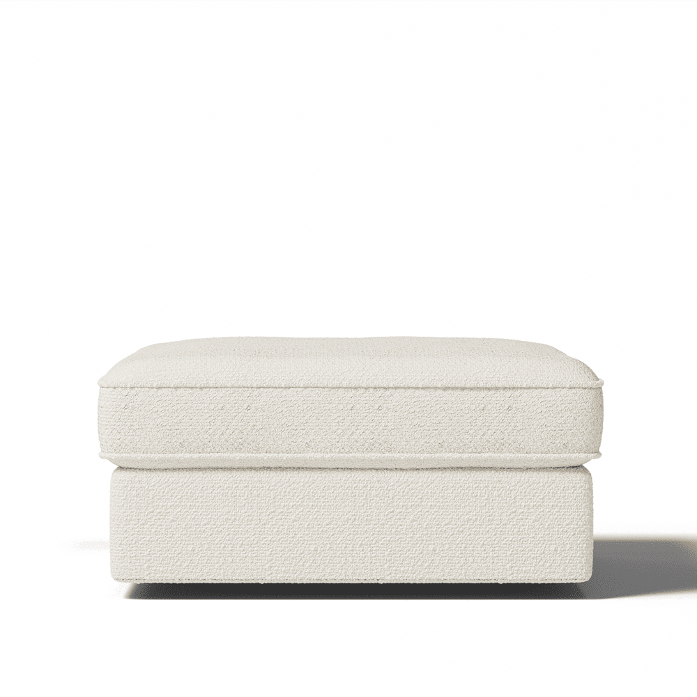 Victoria Ecru Boucle Footstool