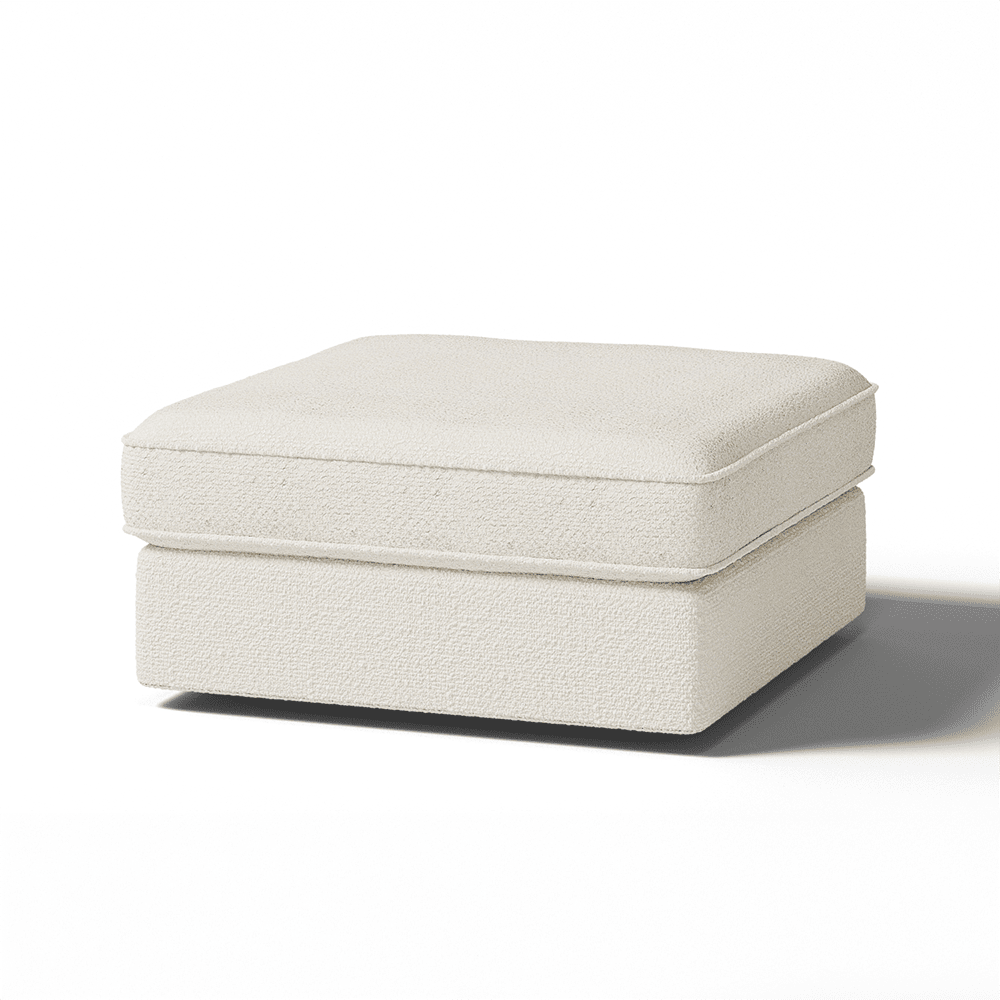 Victoria Ecru Boucle Footstool