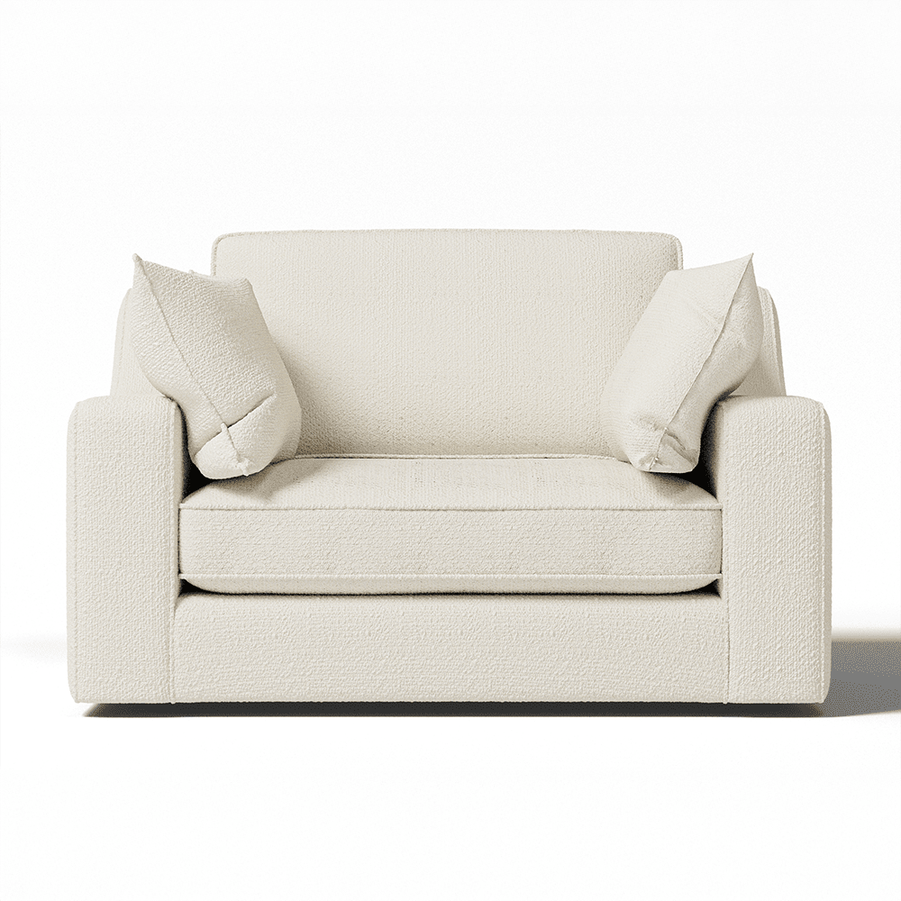 Victoria Ecru Boucle Love Seat