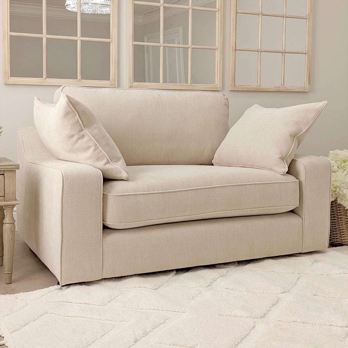 Victoria Luxury Beige Textured Sofa Range
