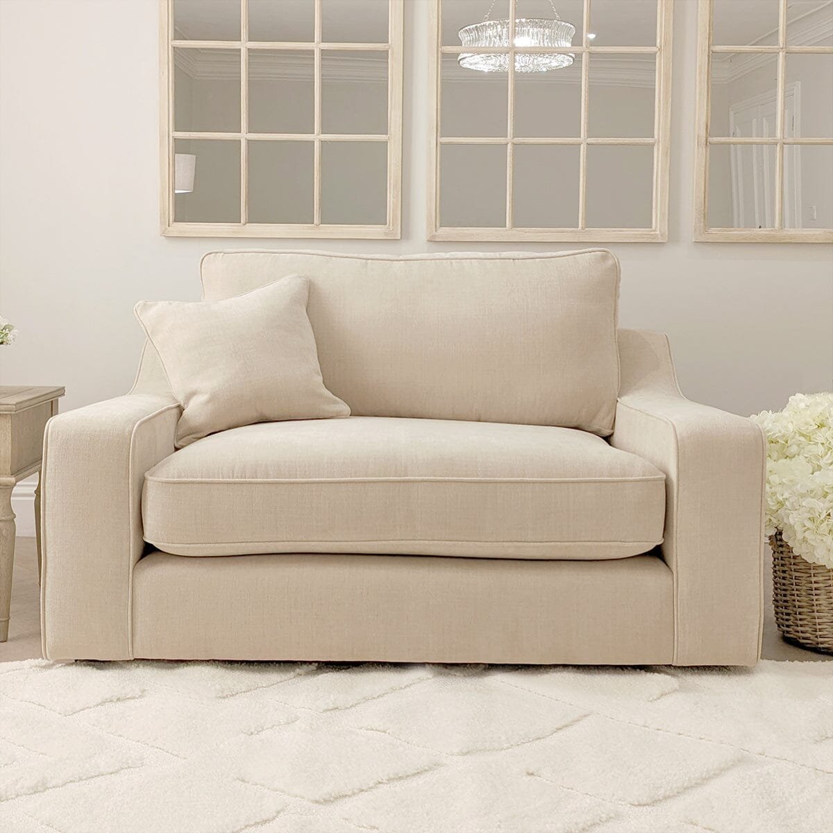Victoria Luxury Beige Textured Sofa Range