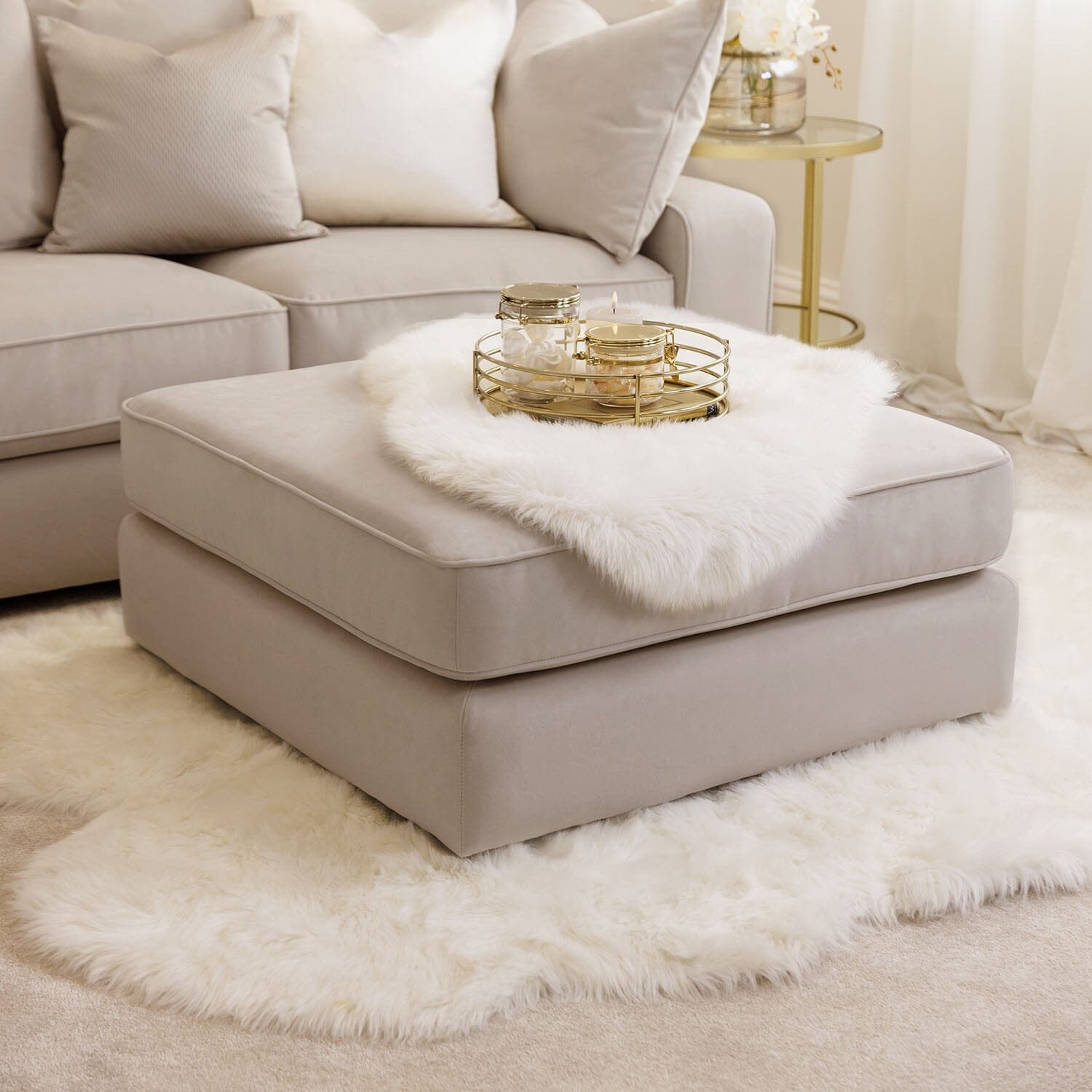 Victoria Mink Velvet Pillow Back Sofa Range