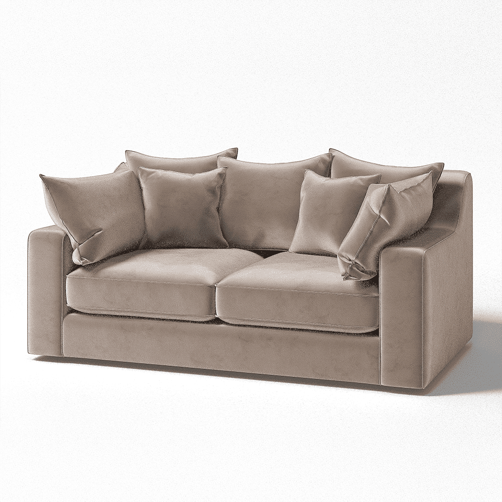 Victoria Mink Velvet Pillow Back Sofa Range