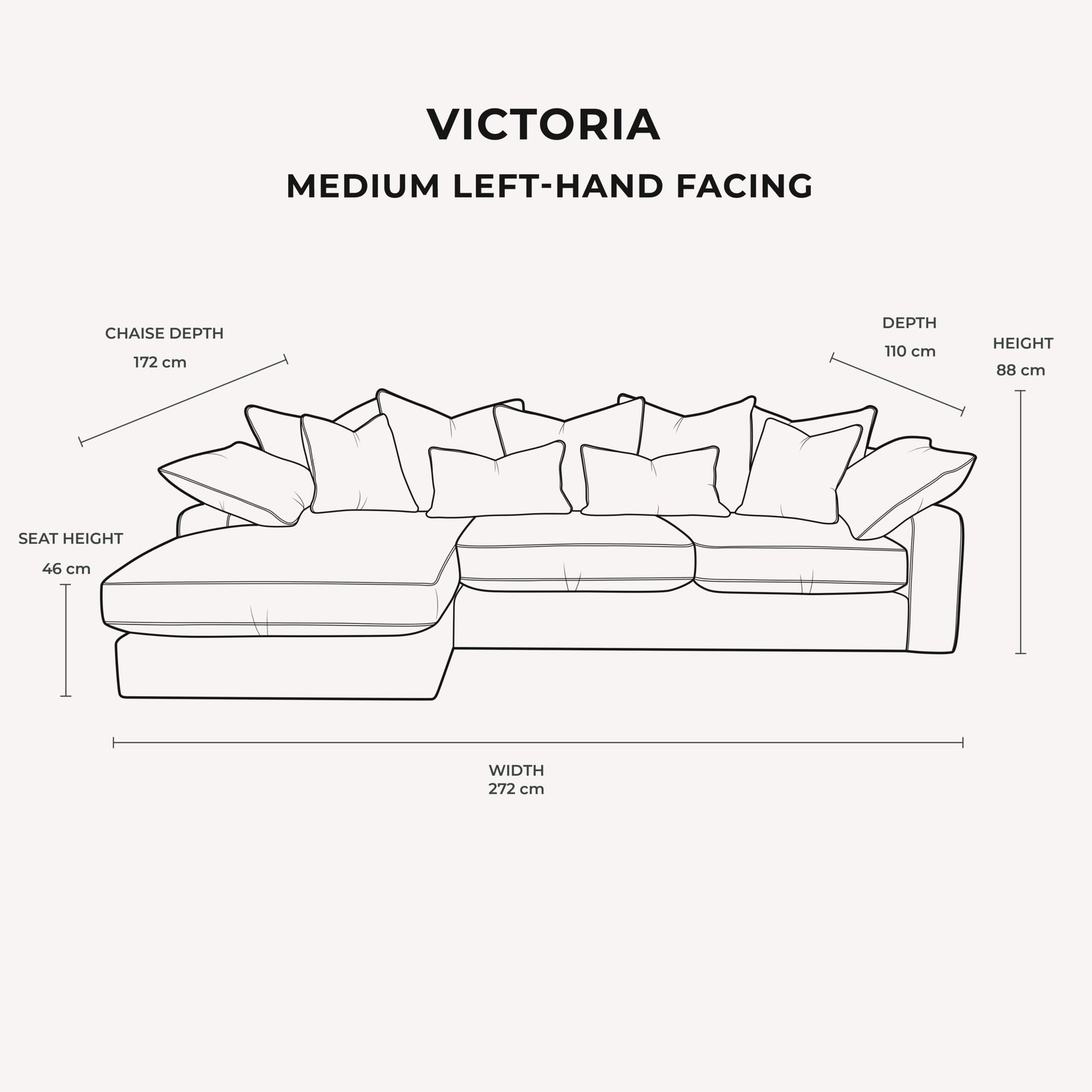Victoria Silver Pillow Back Sofa Range