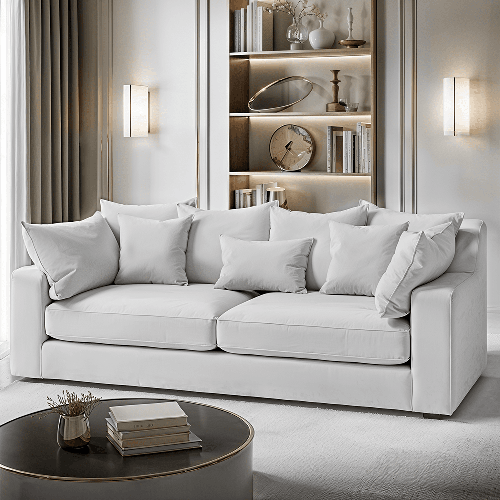 Victoria Silver Pillow Back Sofa Range