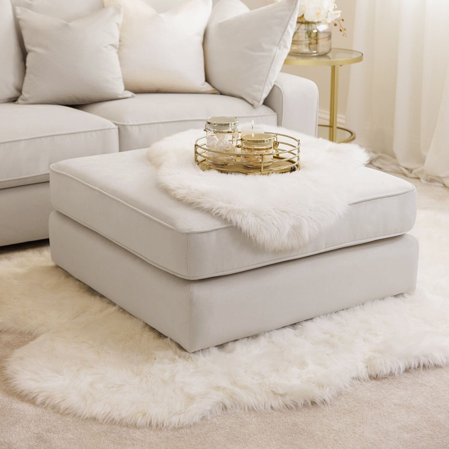 Victoria Silver Pillow Back Sofa Range