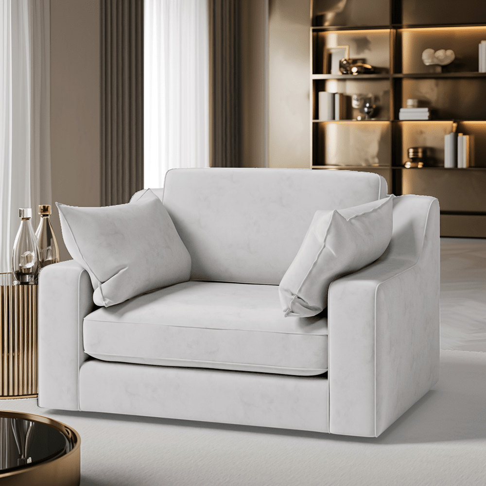 Victoria Silver Pillow Back Sofa Range