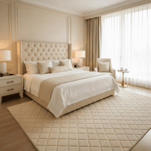 Virelle Beige Quilted Rug