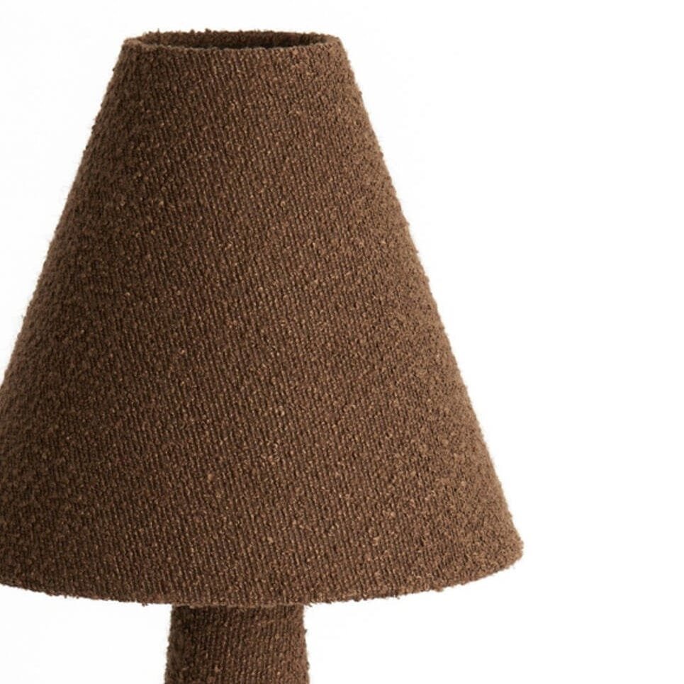 Zaylee Luxury Brown Boucle Floor Lamp