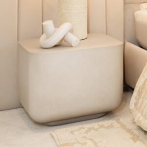 Zaylee Putty Concrete Effect Side Table