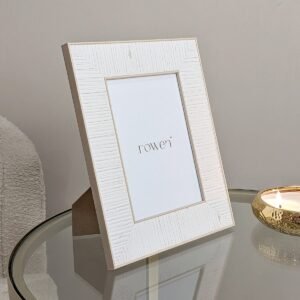 Zelda Rattan Effect Cream Photo Frame - 5x7"