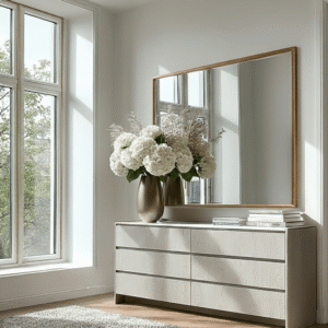 Zendaya 6 Drawer Washed Oak Chest with Stone Top