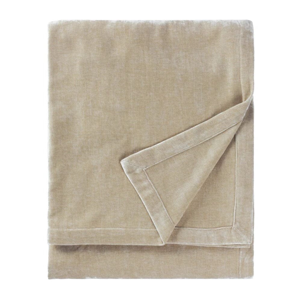 Zephyr Cream Heavy Chenille Velvet Throw