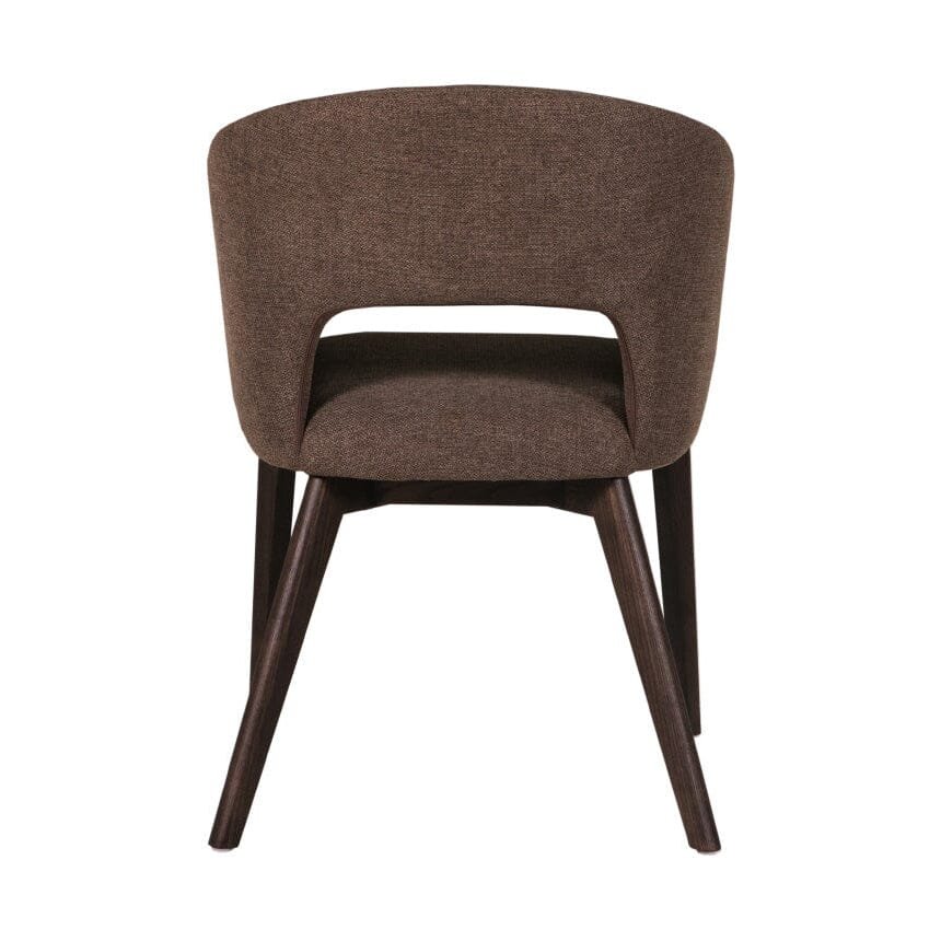 Zeva Brown Textured Fabric Dining Chair