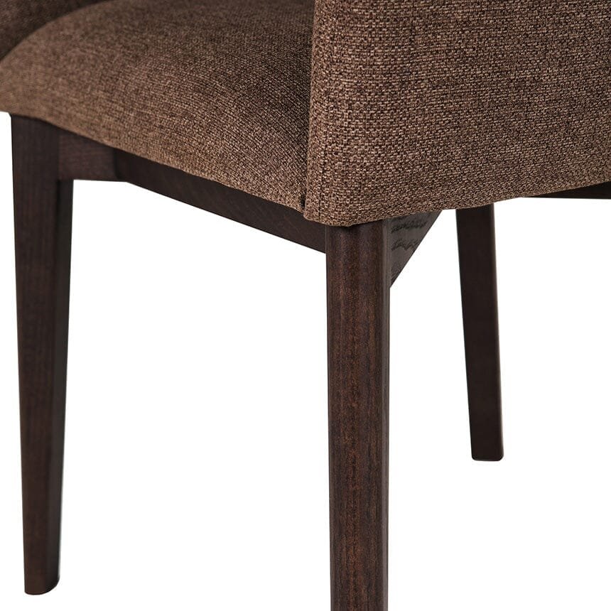 Zeva Brown Textured Fabric Dining Chair