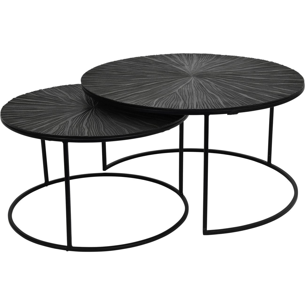 Zosia Black Set of 2 Nested Coffee Tables