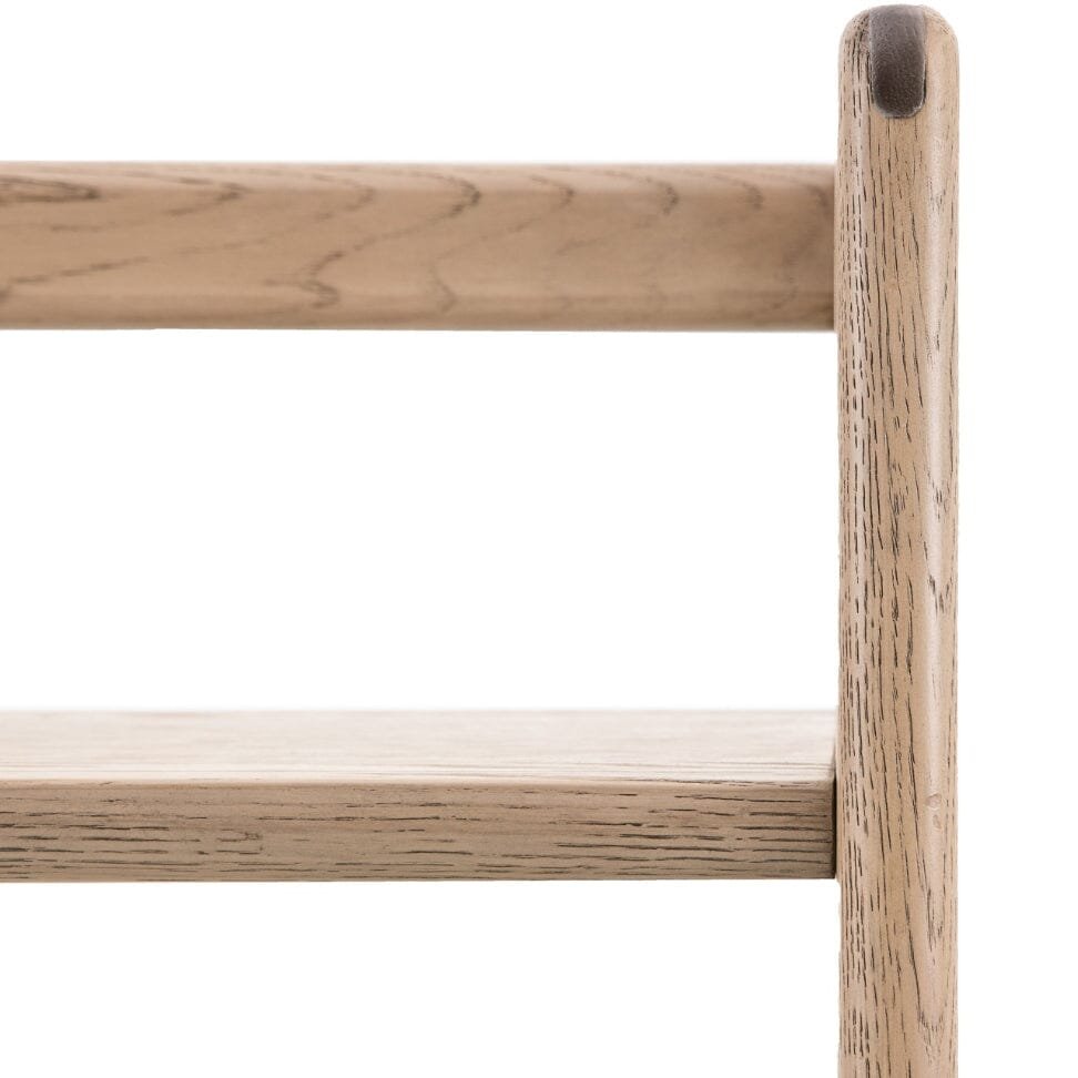 Zyra Smoked Oak Wooden Display Shelving Unit