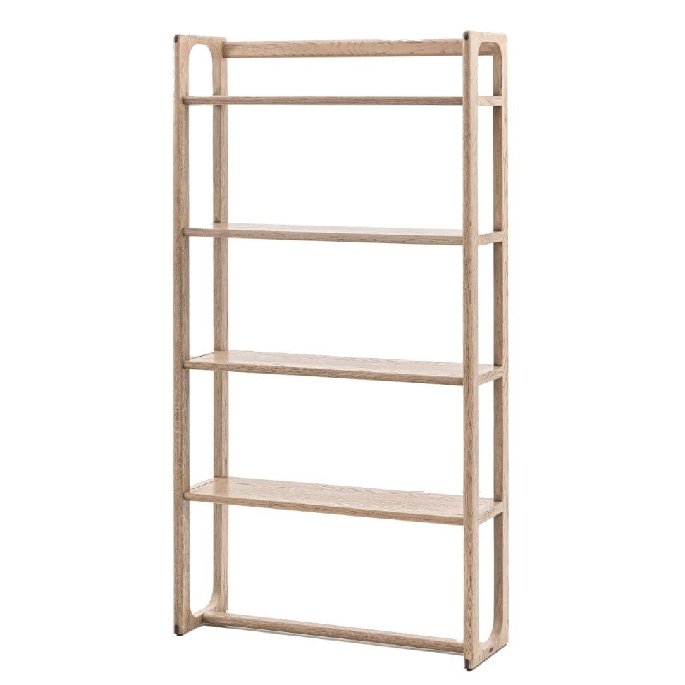 Zyra Smoked Oak Wooden Display Shelving Unit
